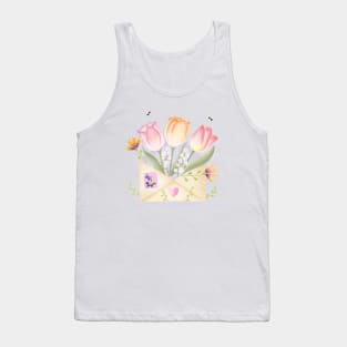 Love letter with flowers Tank Top